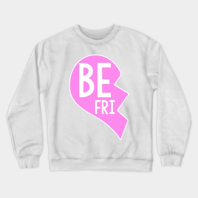 Best Friend BFF Broken Heart Piece 1 Crewneck Sweatshirt by charlescheshire